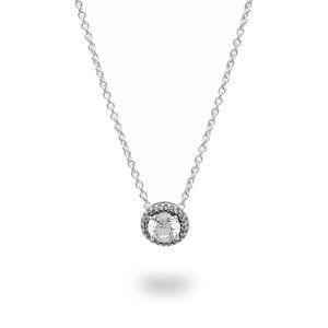 Pandora Jewelry - Round Sparkle Halo Necklace _ Silver Pandora Jewelry - Round Sparkle Halo Necklace _ Silver